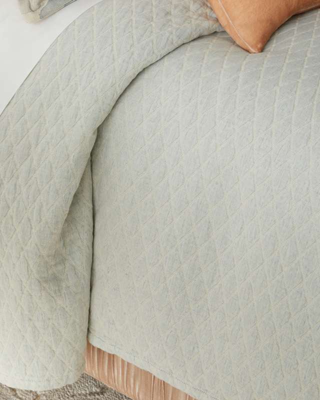 Boyce Sky Linen Coverlet